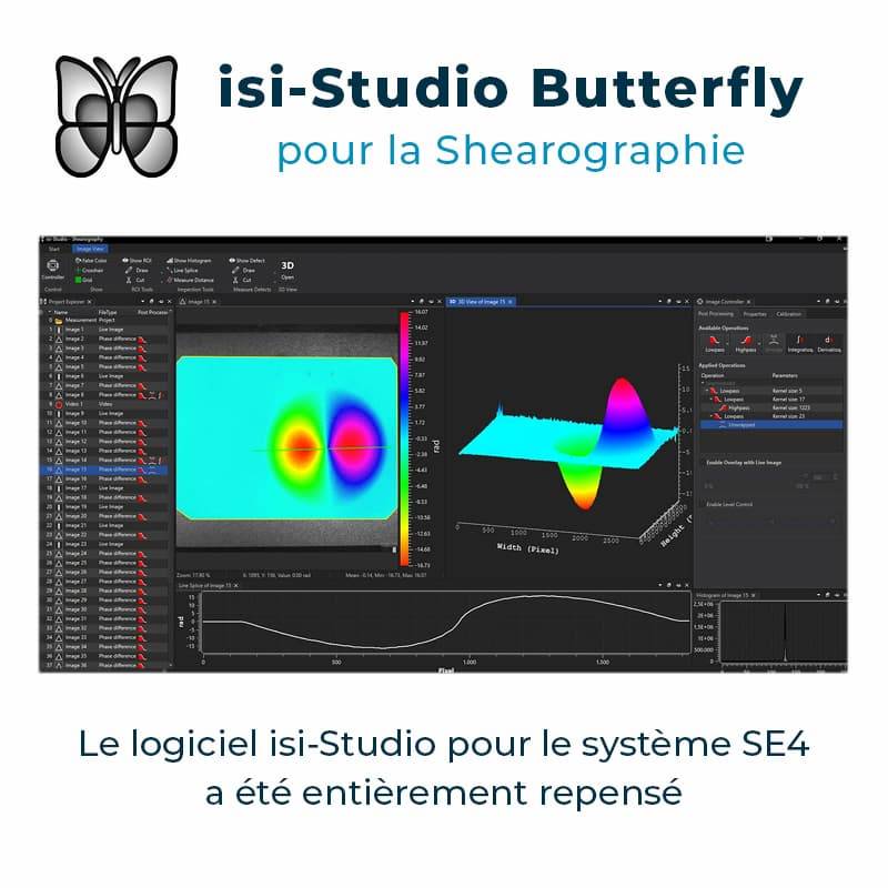 logiciel shearographie systeme se4 isi studio butterfly